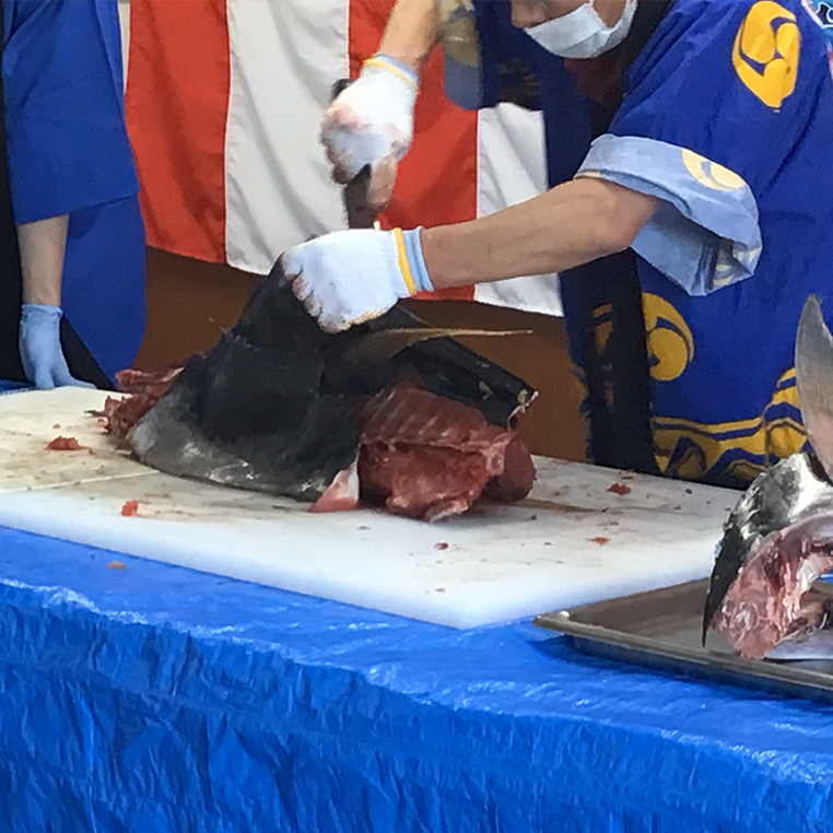マグロの解体ショー